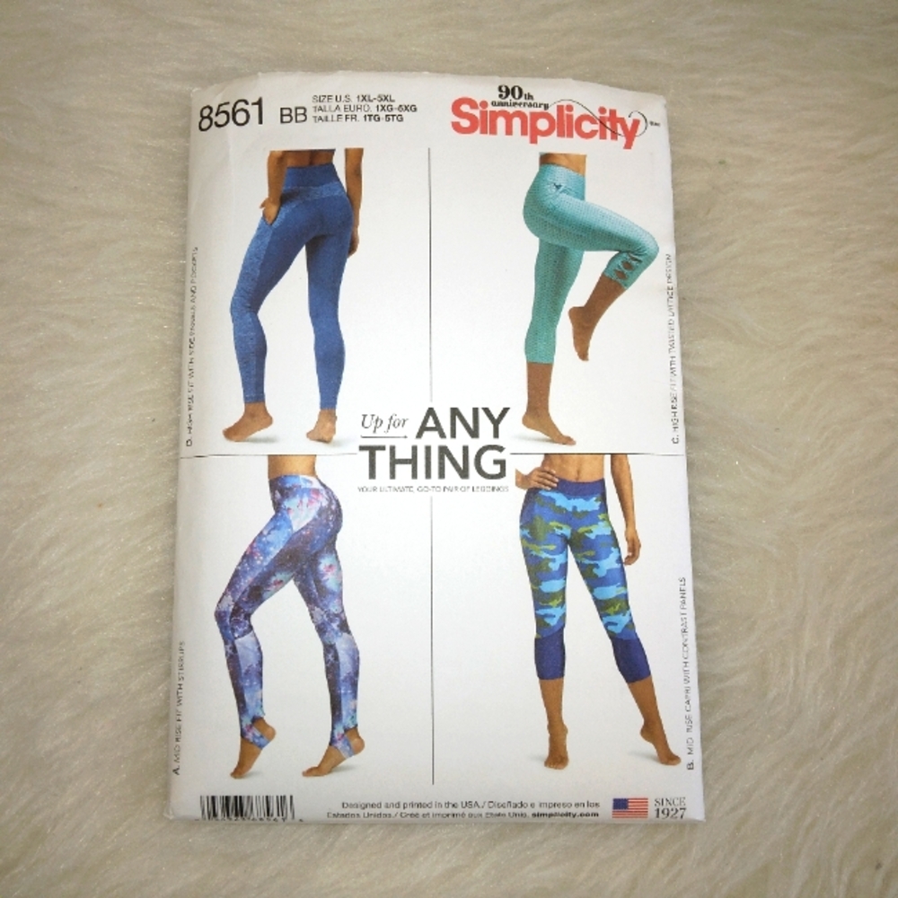 SIMPLICITY 8561 Sz 1X-5X Leggings Up for Anything your go to pair of Leggings